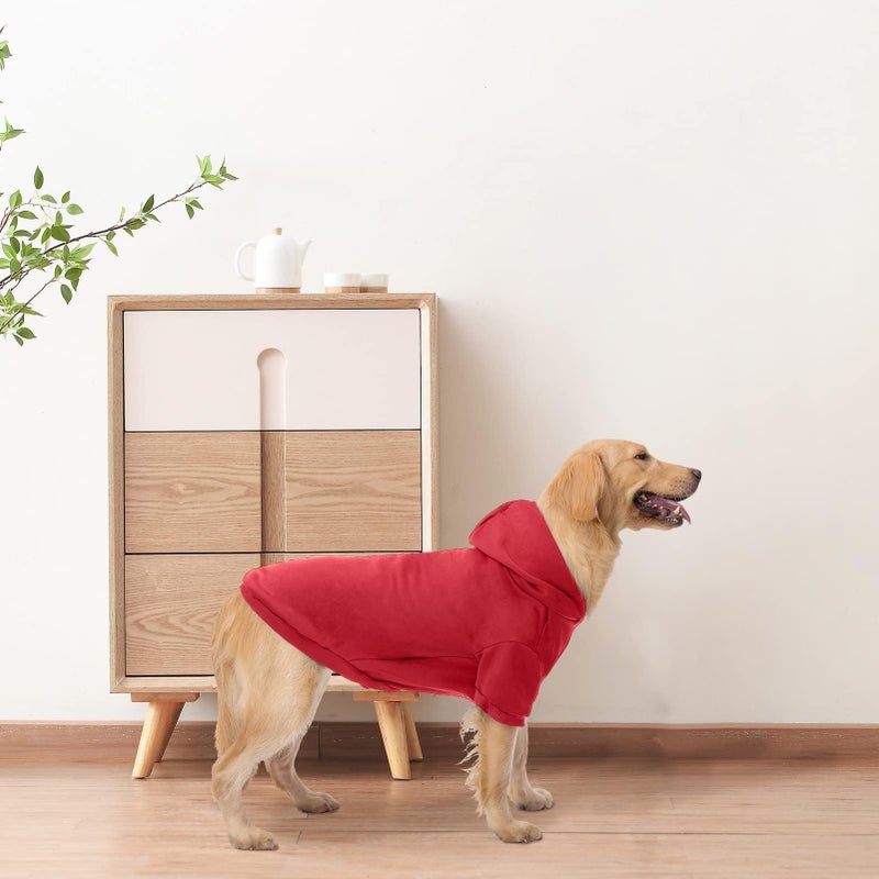 BINGPET Dog Hoodie, Fleece Lined Fall Cold Winter Soft Warm Puppy Sweatshirt with Leash Hole, Dog Sweaters Outfit,Pullover Hoodie for Small Medium Large Dogs Cats - Image 5
